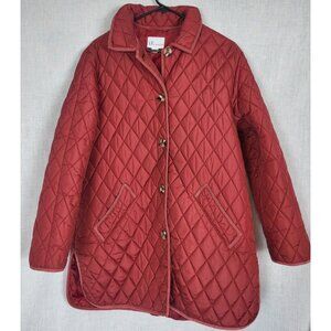 Vintage The Tog Shop Red Quilted Coat Women's M Outdoor 70's Look Winter